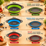 Foldable Kitchen Drain Basket Set with Base