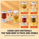 Kitchen Dry Wet Separation Pickle Jar with Fork