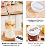Kitchen Dry Wet Separation Pickle Jar with Fork