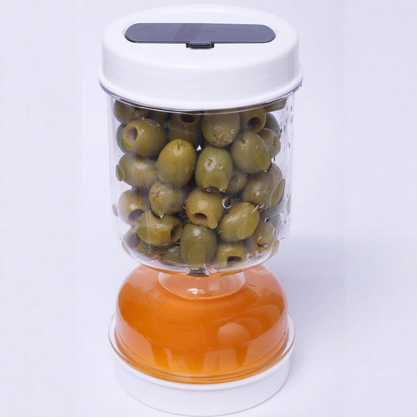 Kitchen Dry Wet Separation Pickle Jar with Fork