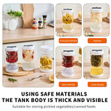Kitchen Dry Wet Separation Pickle Jar with Fork