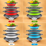 Foldable Kitchen Drain Basket Set with Base