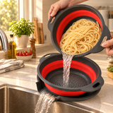 Foldable Kitchen Drain Basket Set with Base