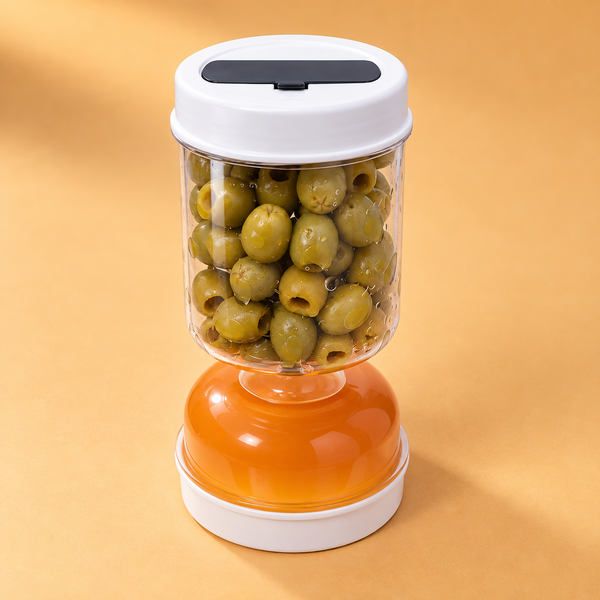 Kitchen Dry Wet Separation Pickle Jar with Fork